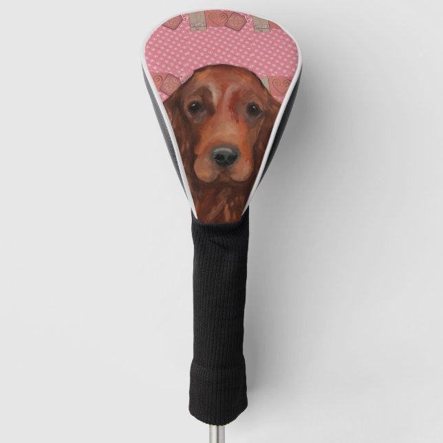 Irish Red Setter Golf Headcover (Vorderseite)