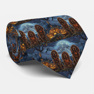 Irish Red Setter Halloween Gruselig Krawatte