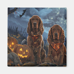 Irish Red Setter Halloween Gruselig Magnet