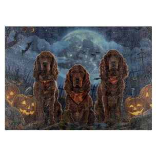 Irish Red Setter Halloween Gruselig Schneidebrett