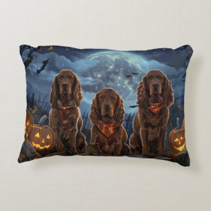 Irish Red Setter Halloween Spooky Dekokissen