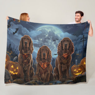 Irish Red Setter Halloween Spooky Fleecedecke