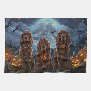 Irish Red Setter Halloween Spooky Geschirrtuch