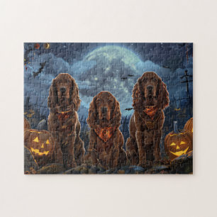 Irish Red Setter Halloween Spooky Puzzle