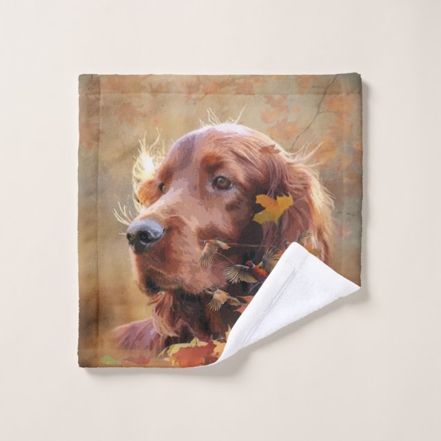 Irish Red Setter, Irish Setter Waschlappen (Waschlappen)