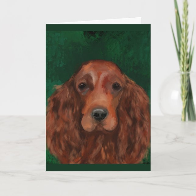 Irish Red Setter Karte (Vorderseite)
