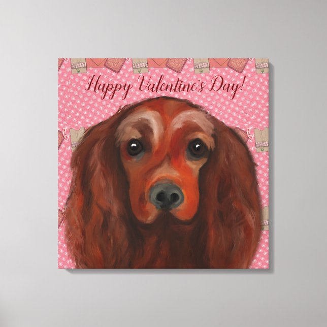 Irish Red Setter Leinwanddruck (Vorderseite)