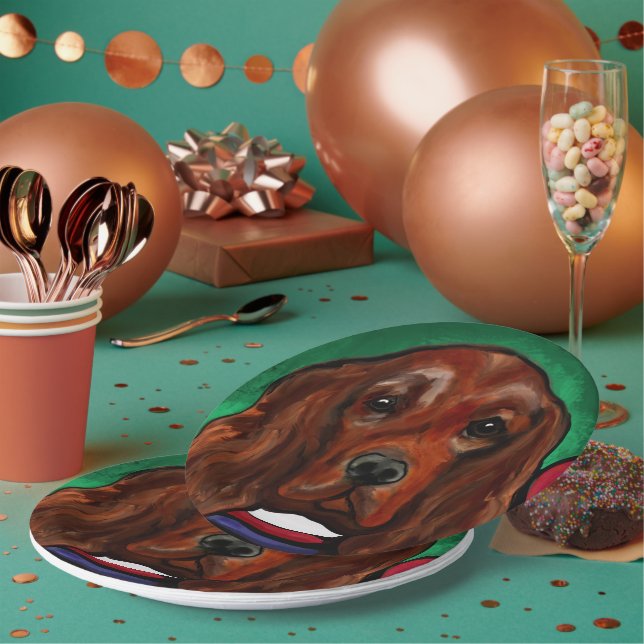 Irish Red Setter Pappteller (Multi)