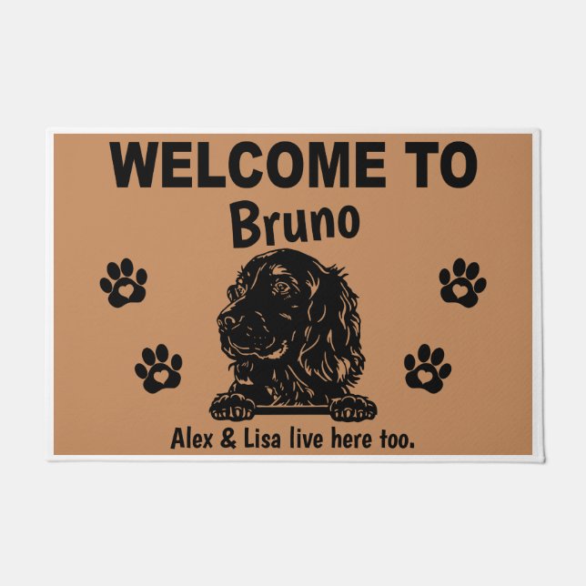 Irish Red Setter Personalized Door Mat Doormat  Fußmatte (Vorderseite)