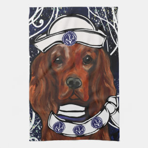 Irish Red Setter Postkarte Geschirrtuch