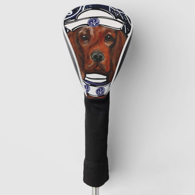 Irish Red Setter Postkarte Golf Headcover (Vorderseite)