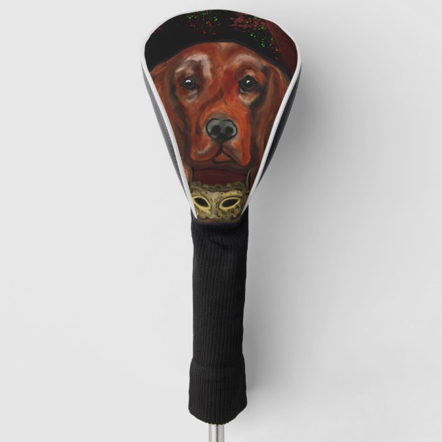 Irish Red Setter Postkarte Golf Headcover (Vorderseite)