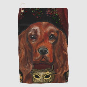 Irish Red Setter Postkarte Golfhandtuch