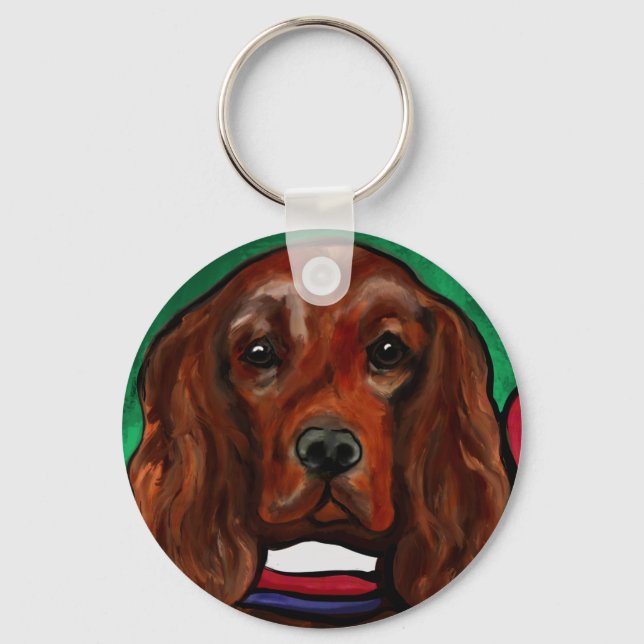 Irish Red Setter Schlüsselanhänger (Vorderseite)