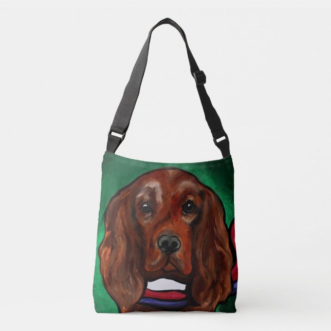 Irish Red Setter Tragetaschen Mit Langen Trägern (Vorderseite)