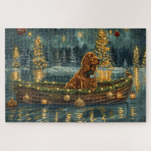 Irish Red Setter Weihnachtsfest Reise Puzzle