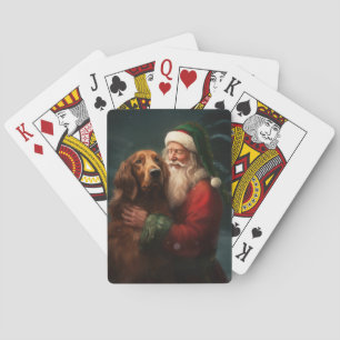 Irish Red Setter Weihnachtsmann Festive Weihnachte Spielkarten