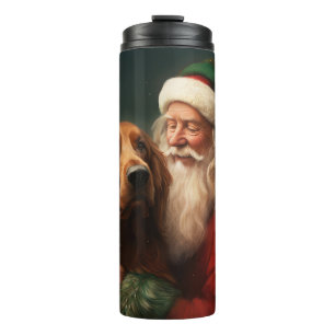 Irish Red Setter Weihnachtsmann Festive Weihnachte Thermosbecher
