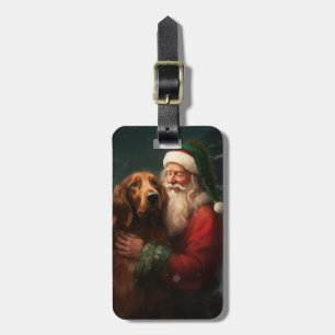 Irish Red Setter Weihnachtsmann Festliches Weihnac Gepäckanhänger