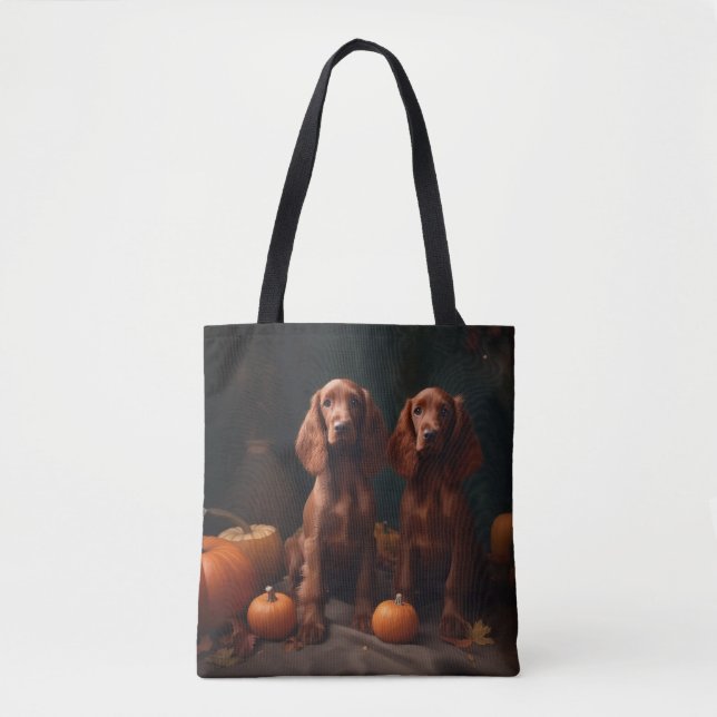 Irish Red Setter Welppy Autumn Delight Pumpkin (Vorderseite)