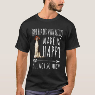 Irish Red White Setter Hunde Redono Me Happy T-Shirt