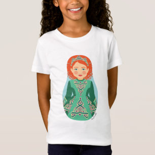 Irish Redhead Matryoshka Girls' T - Shirt