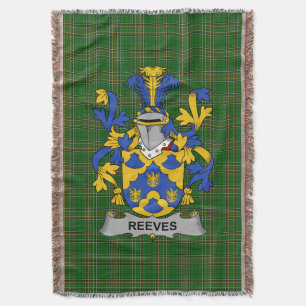 Irish Reeves Coat of Arms Familienwappen Irland Decke