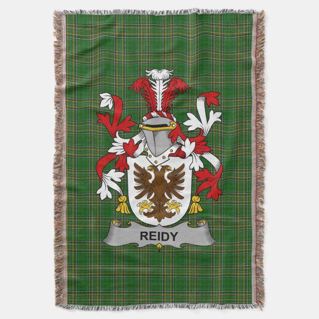 Irish Reidy oder O_Reidy Coat of Arms Familienwapp Decke (Vorderseite Vertikal)