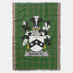 Irish Ridgeley Coat of Arms Familienwappen Irland Decke