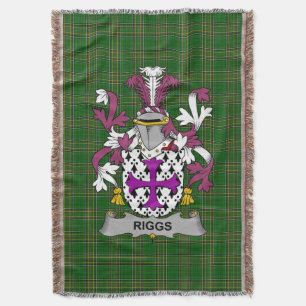 Irish Riggs Coat of Arms Familienwappen Irland Decke