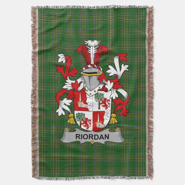 Irish Riordan oder O_Rearden Coat of Arms Family C Decke (Vorderseite Vertikal)