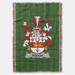 Irish Rodon oder Rodden Coat of Arms Familienwappe Decke