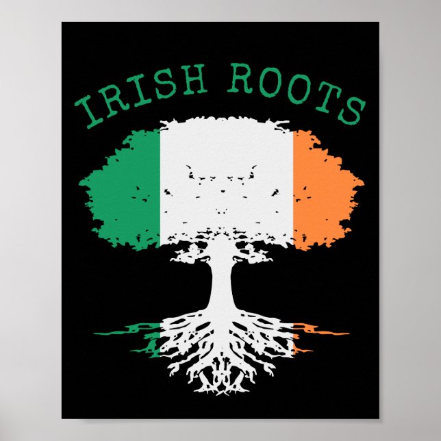 Irish Roots Family Tree Poster (Vorne)