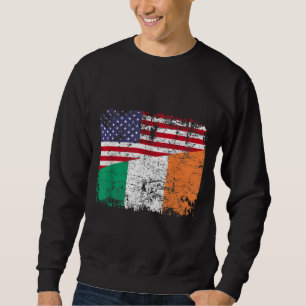 IRISH ROOTS - Halbamerikanische Flagge IRLAND Sweatshirt