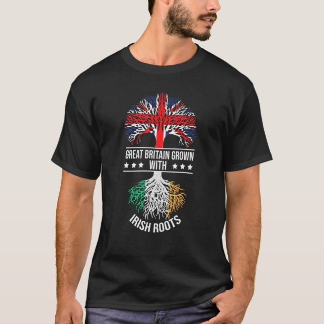 Irish Roots Immigrations Herkunft Großbritannien I T-Shirt (Vorderseite)