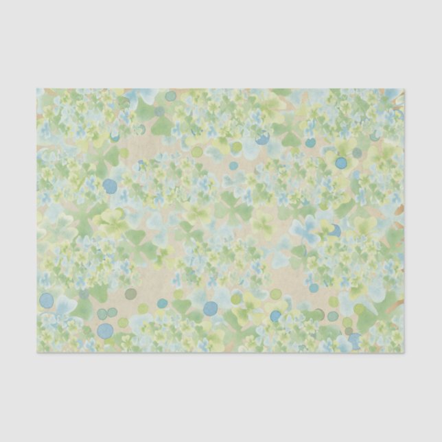 Irish Rose Clovers Tissue Paper Seidenpapier (Vorderseite)