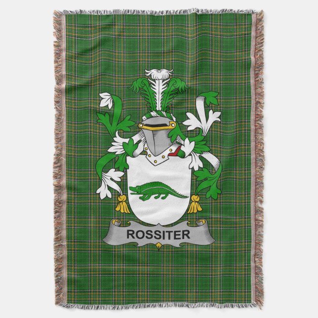 Irish Rossiter Coat of Arms Familienwappen Irland Decke (Vorderseite Vertikal)