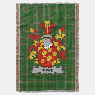 Irish Rowe Coat of Arms Familienwappen Irland Decke