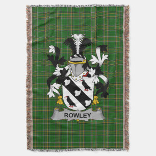 Irish Rowley oder O_Rowley Coat of Arms Family Cre Decke