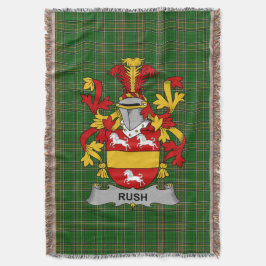 Irish Rush Coat of Arms Familienwappen Irland Decke
