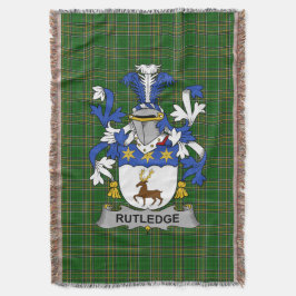 Irish Rutledge Coat of Arms Familienwappen Irland Decke