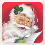 Irish Santa, Irish Christmas, Irland, Rechteckiger Pappuntersetzer<br><div class="desc">Irish Santa,  Irish Christmas,  Irland,  Irish Square Paper Untersetzer, </div>