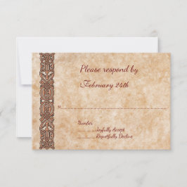 Irish Scotch Celtic Design Wedding Response Card RSVP Karte