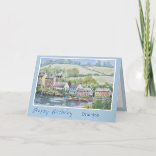 Irish Seaside Town Personalisiert Birthday Card Dankeskarte