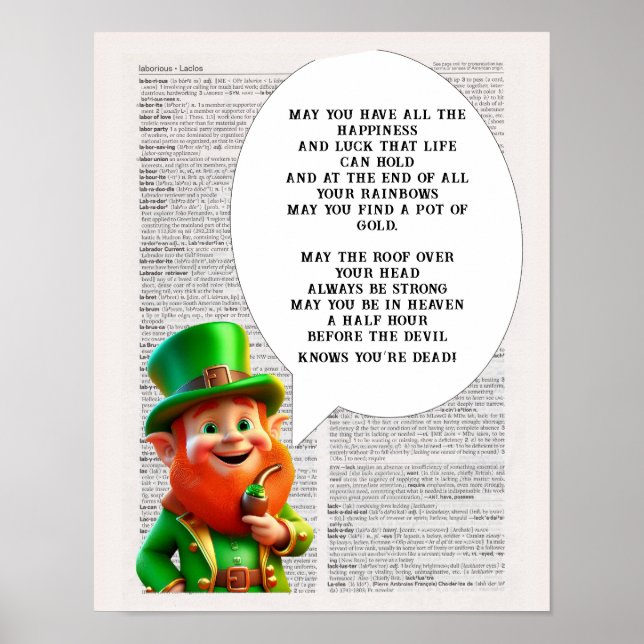 Irish Segen das Dach über dem Kopf Poster (Vorne)