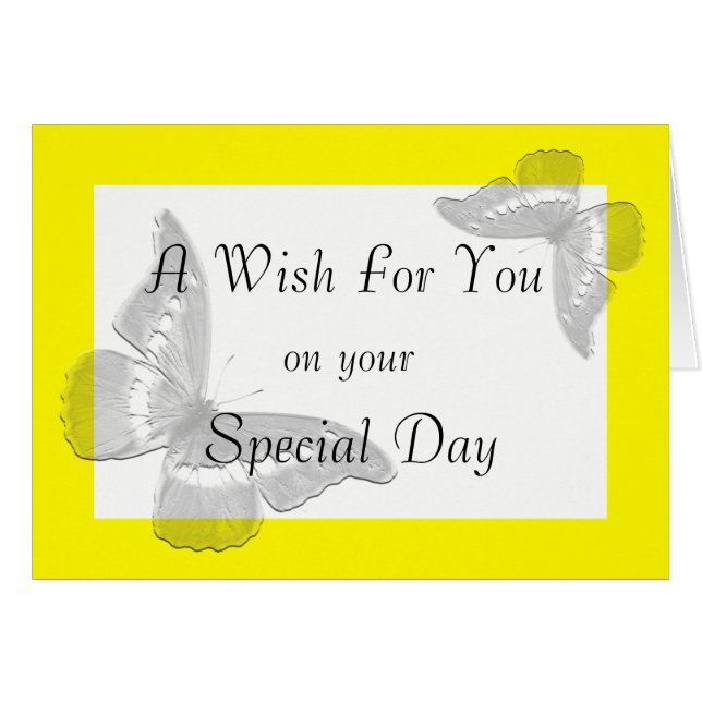 Irish Segen: Flügel einer Schmetterlingskarte (Vorderseite (Horizontal))