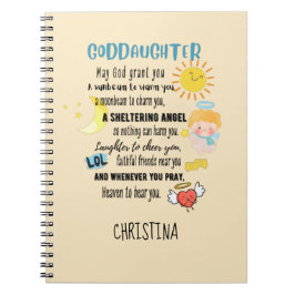 Irish Segen für Godtochter Teen oder Kind mit Name Notizblock