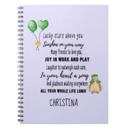 Irish Segen für Godtochter Teen oder Kind mit Name Notizblock