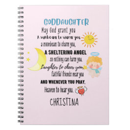 Irish Segen für Godtochter Teen oder Kind mit Name Notizblock