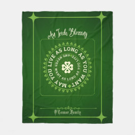 Irish Segen kannst du so lange leben, wie du Will Fleecedecke